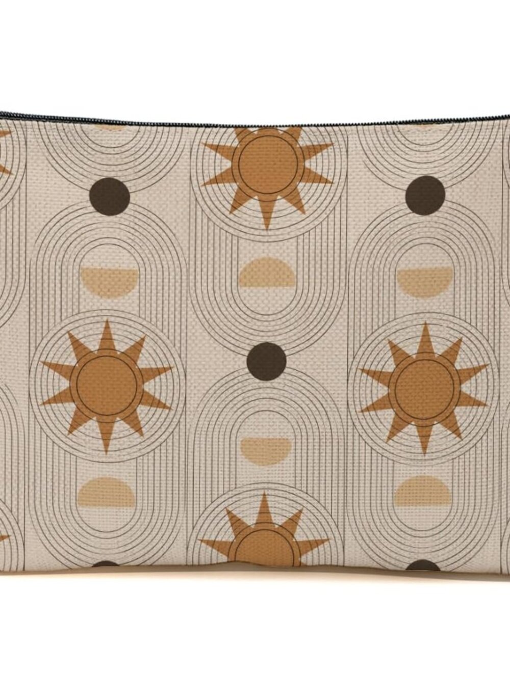 Boho Sun Makeup Bag Gifts for Women Abstract Aesthetic Cosmetic Bag
